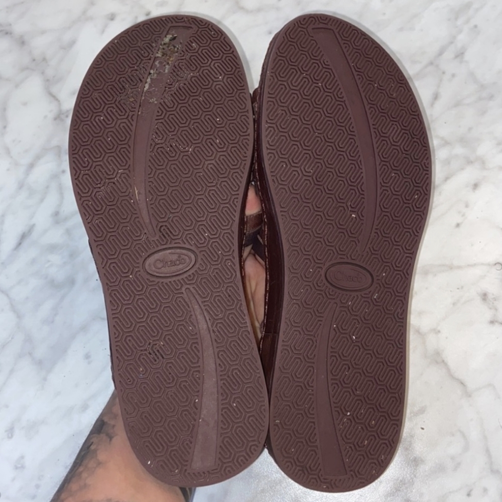Chaco Woman’s Fallon Leather Sandals Java Size 8 - image 8